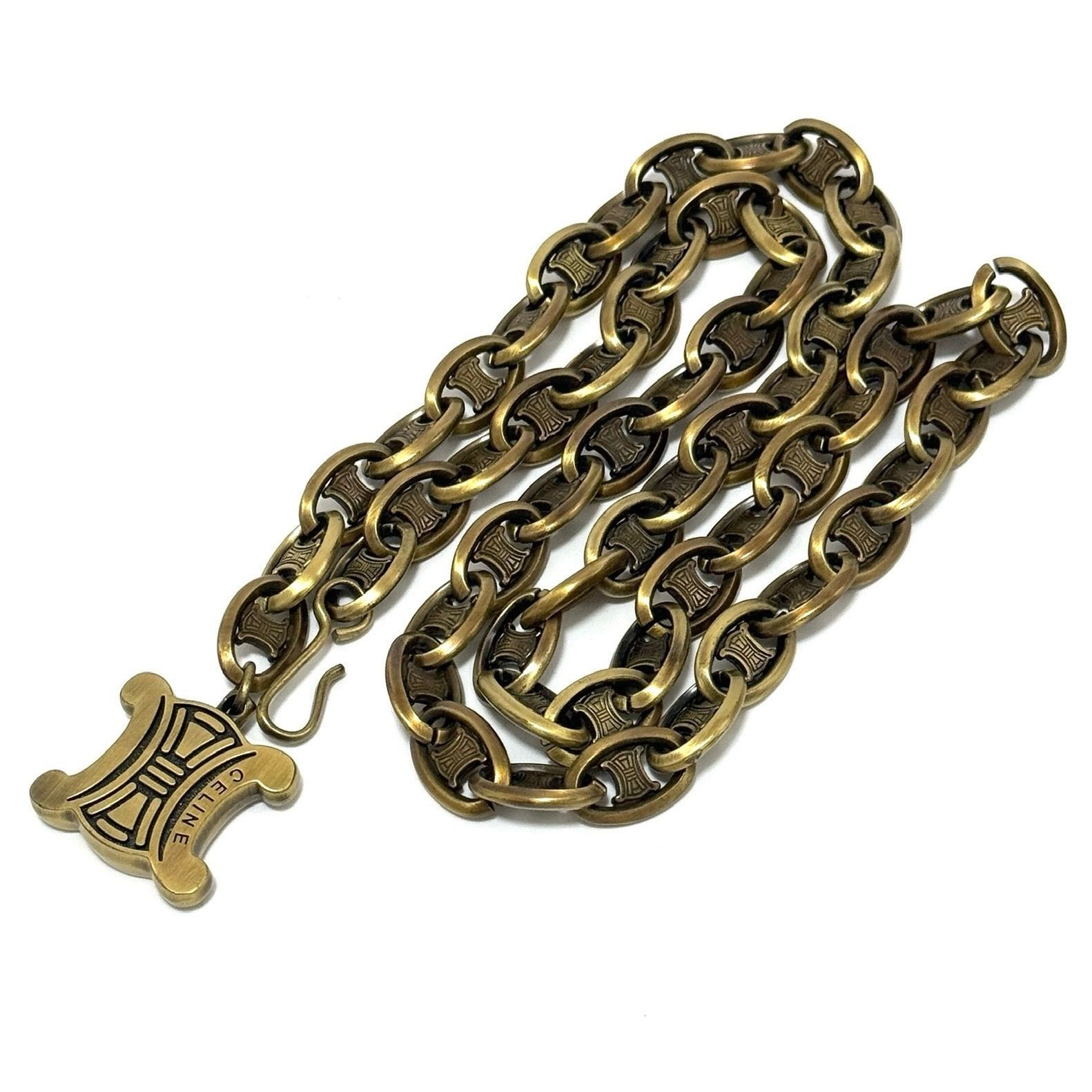 セリーヌ チェーンベルト ネックレス ゴールド gold トリオンフ