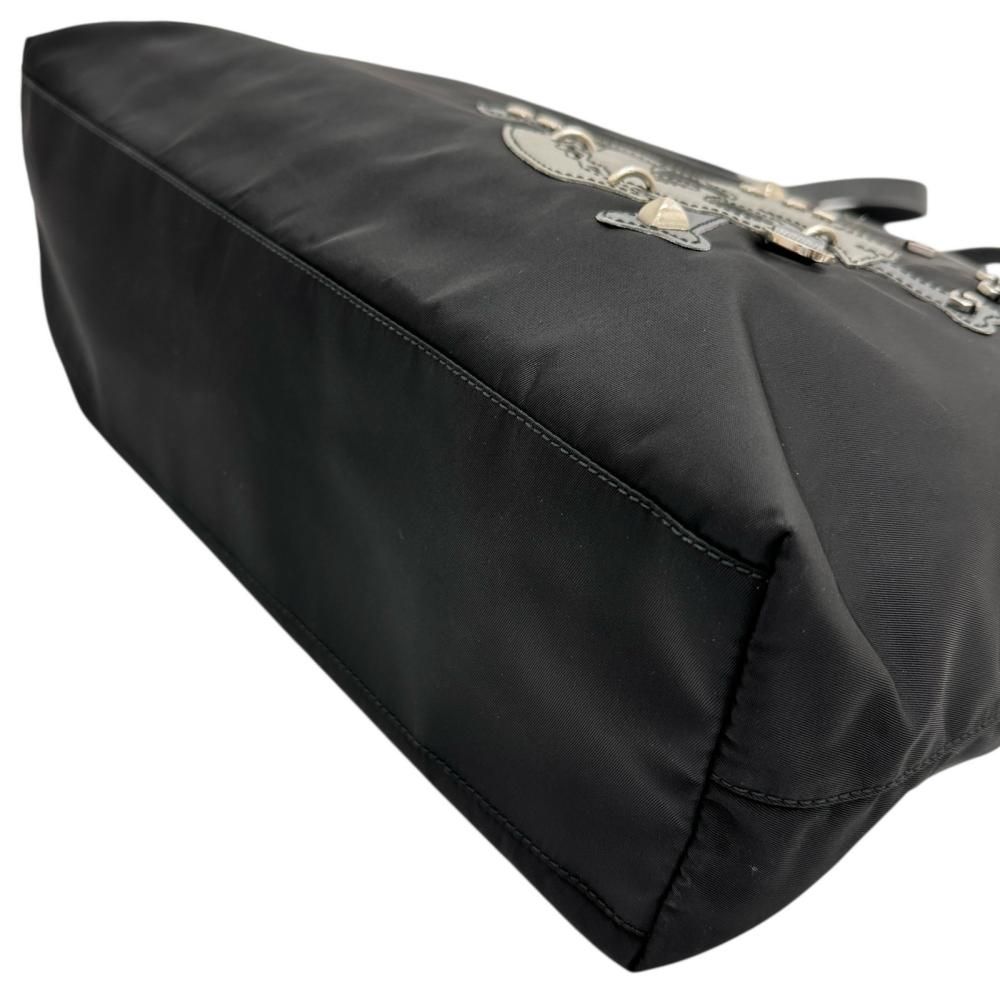 PRADA/プラダ】スカル 三角プレート ハンドバッグ トートバッグ