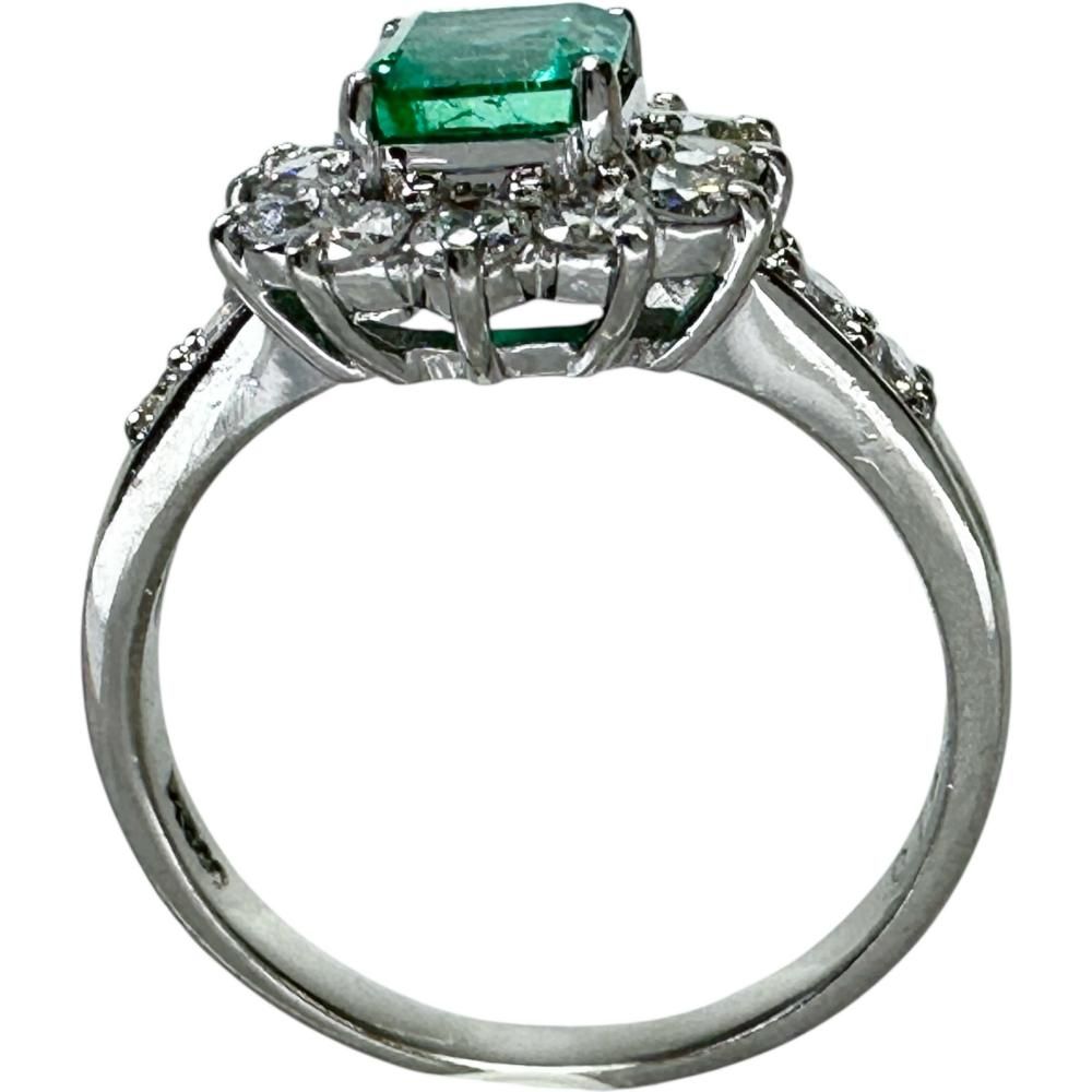 11号 エメラルド 0.74ct ダイヤモンド 0.60ct リング・指輪 Pt900