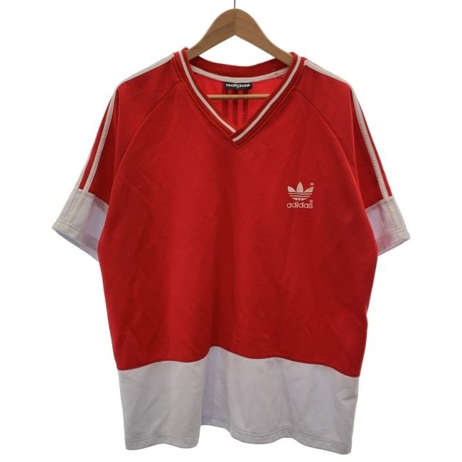 adidas ゲームシャツ 半袖 トップス Vネック 無地 ワンポイント