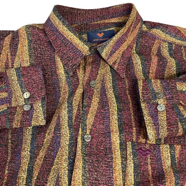 MARIO VALENTINO 柄シャツ 90s vintage 90年代 OLD 長袖 トップス