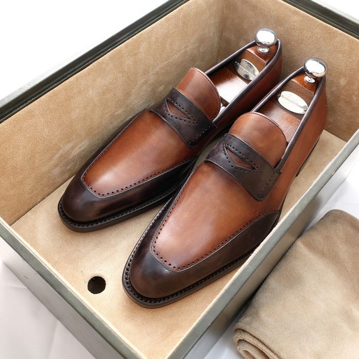 新品 エルメネジルドゼニア Ermenegildo Zegna レザーローファー