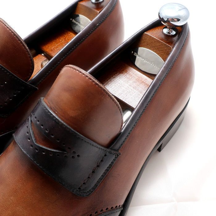 新品 エルメネジルドゼニア Ermenegildo Zegna レザーローファー