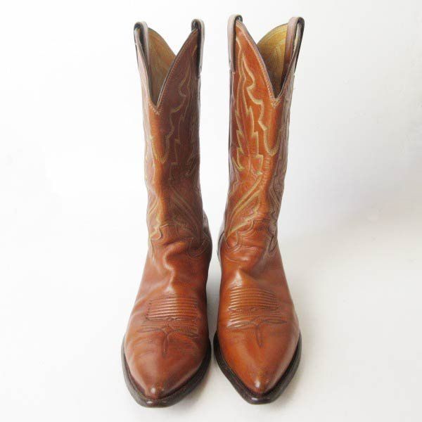USA製 Justin ジャスティン ウエスタンブーツ 茶系 10.5D 28.5cm