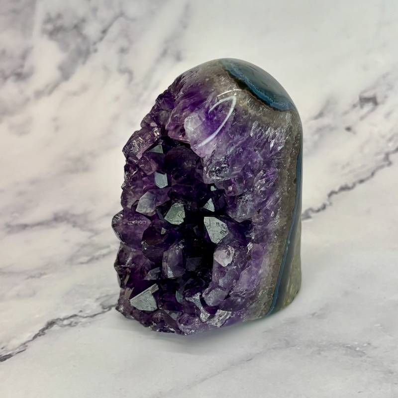 270:【紫水晶の結晶美】アメジストジオード 386g 天然石 原石