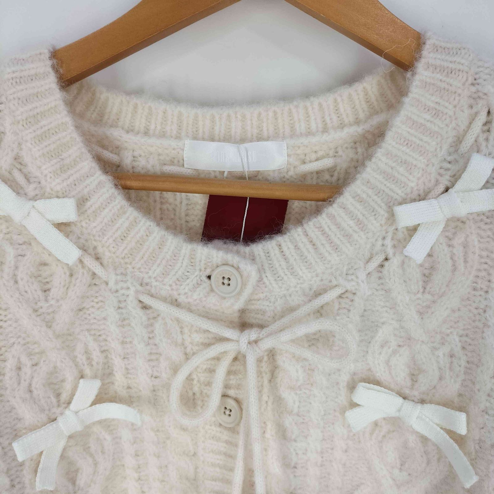 ピンクハウス PINK HOUSE ミニリボンいっぱいカーディガン レディース