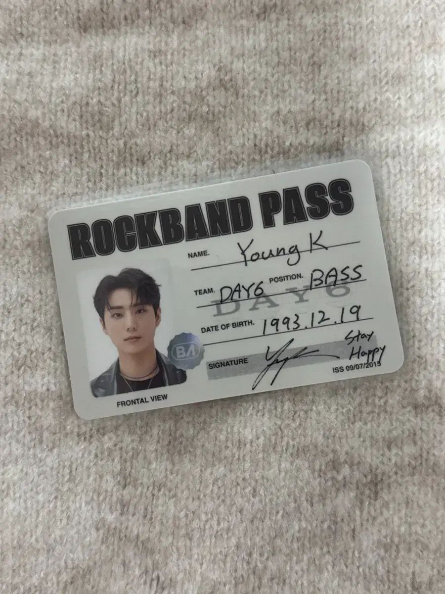 DAY6 ヨンケイ(Young K) バンドエイド ロックバンド IDカード トレカ