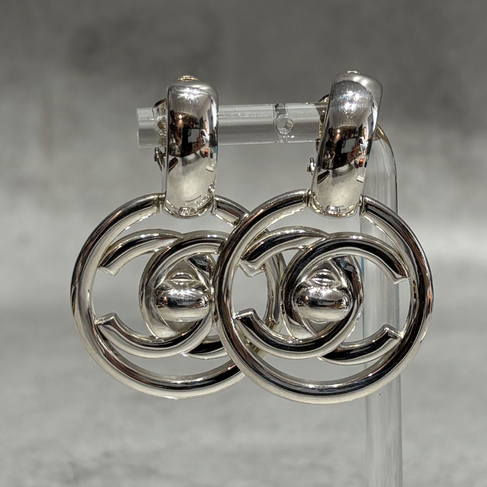 CHANEL シャネル ココマーク イヤリング ヴィンテージ 97P シルバー