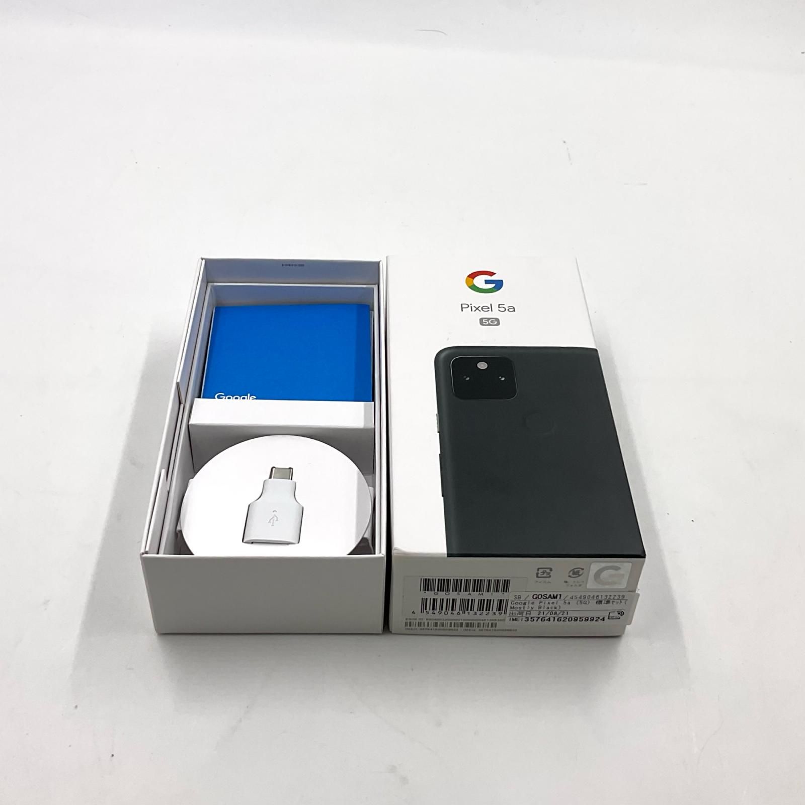 Google Pixel 5a 128GB Mostly Black Softbank G4S1M 動作確認済【全額