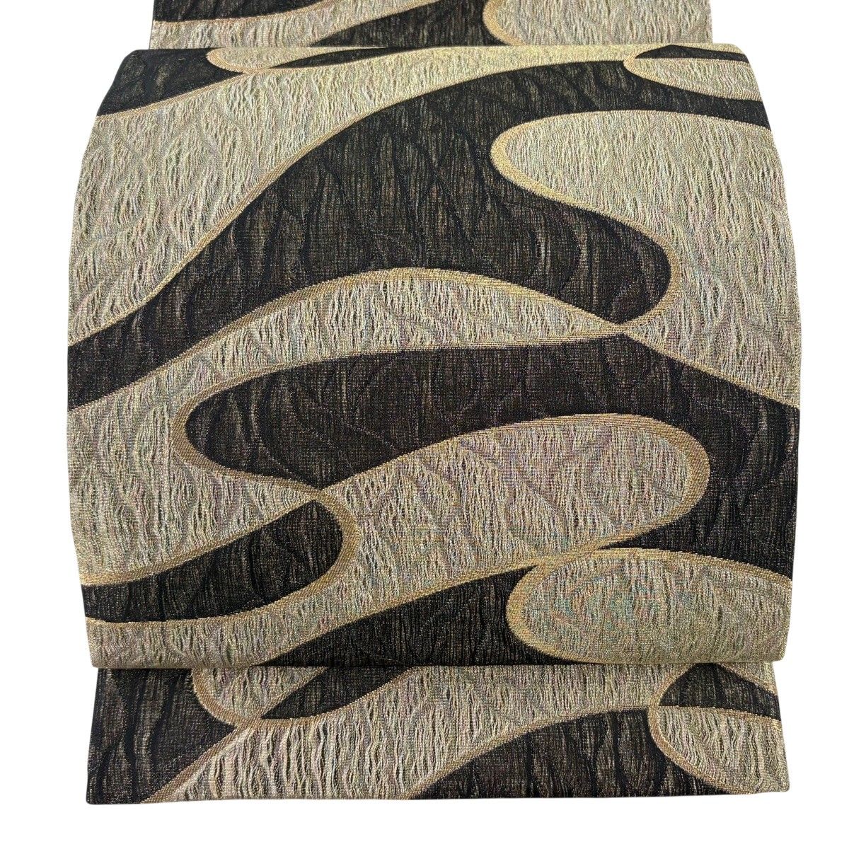 美品】 袋帯 名品 霞 金銀糸 墨色 六通 正絹 【中古】 - メルカリ