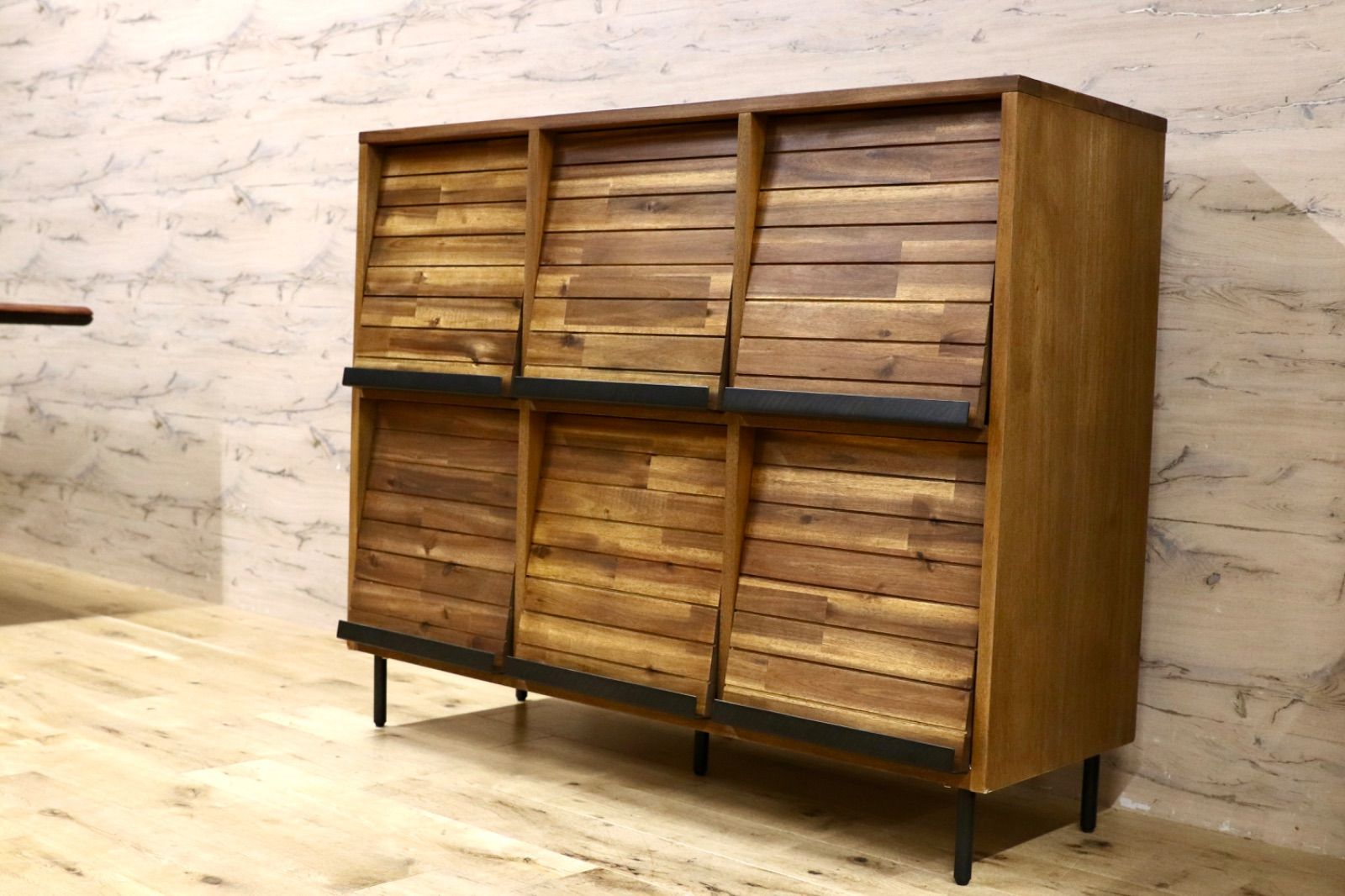 unico SWELLA スウェラ レコードラック アカシア材 W1190 unico SWELLA