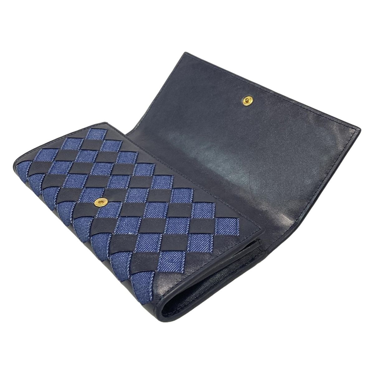 H*a様 ボッテガヴェネタ　イントレチャート　ネイビー　長財布 BOTTEGA VENETA(ボッテガヴェネタ) 長財布 イントレチャート ブルー