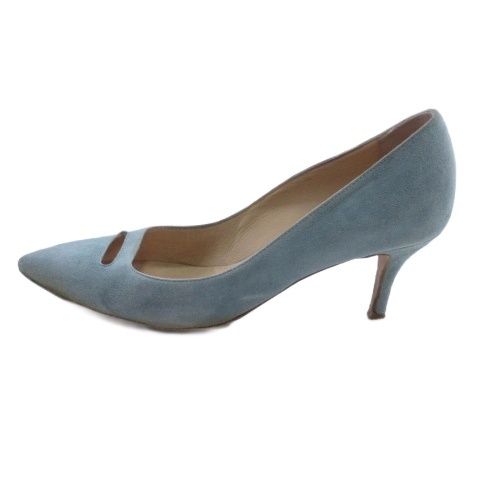 PELLICO スウェード　ブルー　 ポインテッドトゥ 36 ペリーコ PELLICO スエード パンプス ポインテッドトゥ 36 ライト