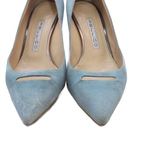 ペリーコ PELLICO スエード パンプス ポインテッドトゥ 36 ライト