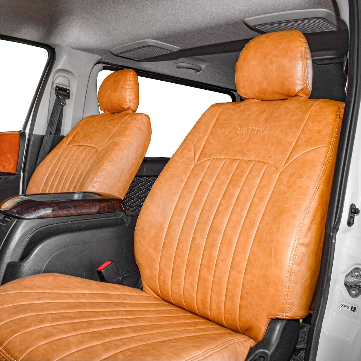 ハイエース 200系 シートカバー S-GL フロント ブラウンレザー PVC