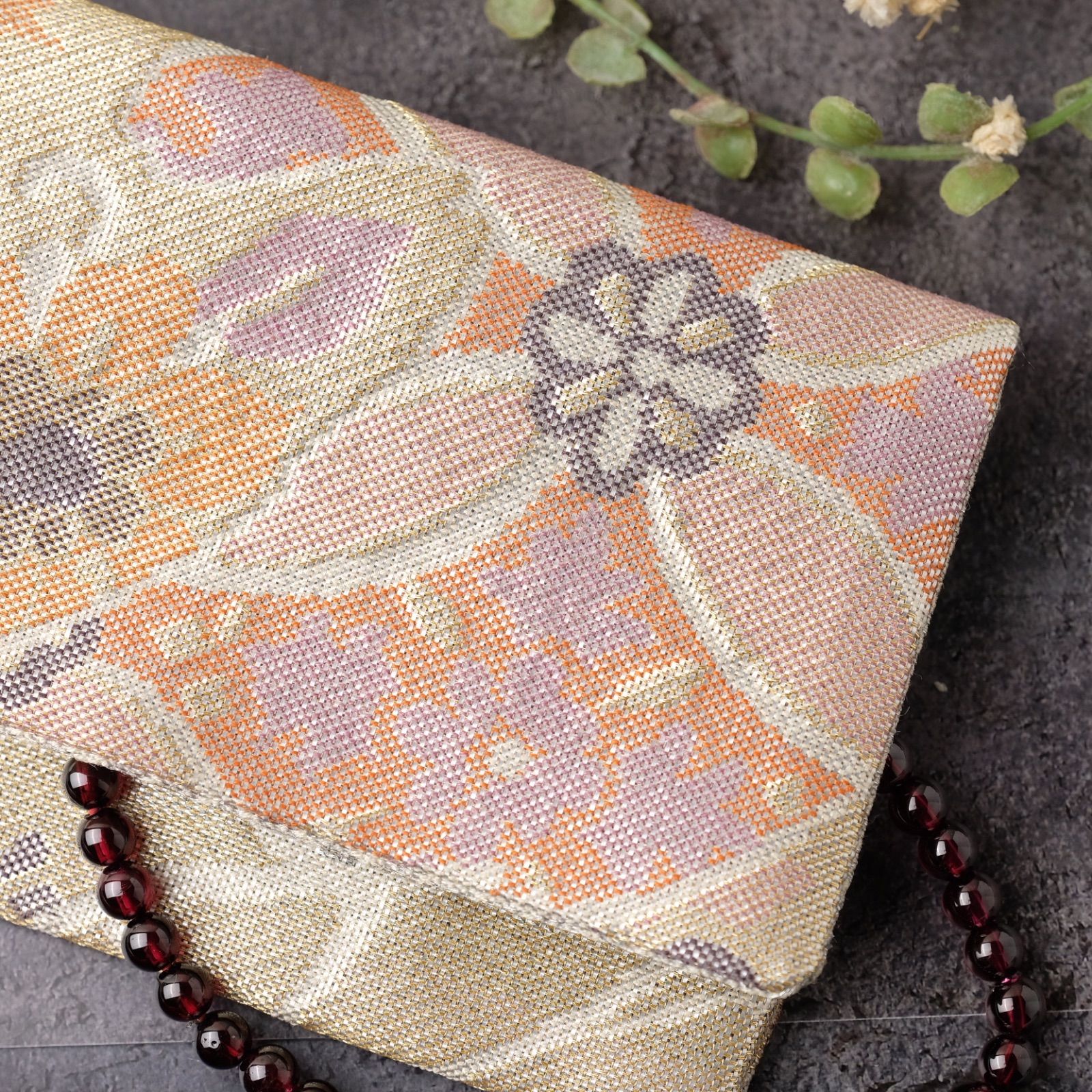 帯リメイク 数珠入れ 数珠ケース 念珠入れ 袱紗タイプ J-15-067