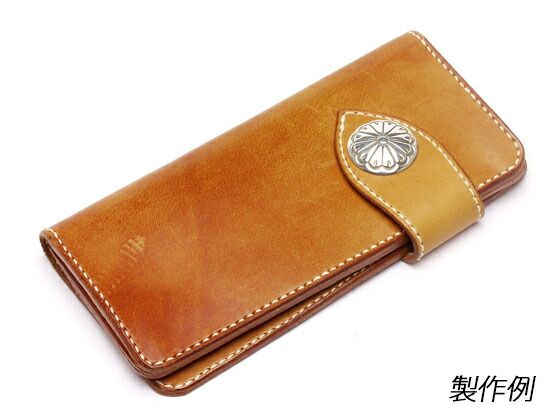 ロングウォレットキットB（小銭入ファスナー式、カード横型） ナチュラル（サドルレザー）/黒 9.5x20cm 厚さ2.5cm 皮革キット ウォレット レザークラフトぱれっと