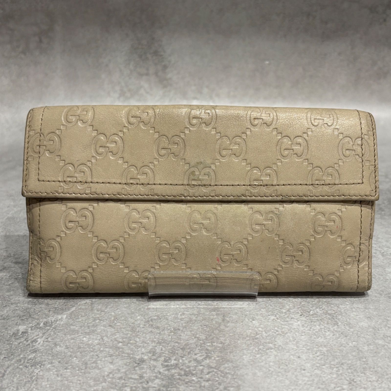 GUCCI グッチ 長財布 グッチシマ シマレザー GG柄 金具 レザー