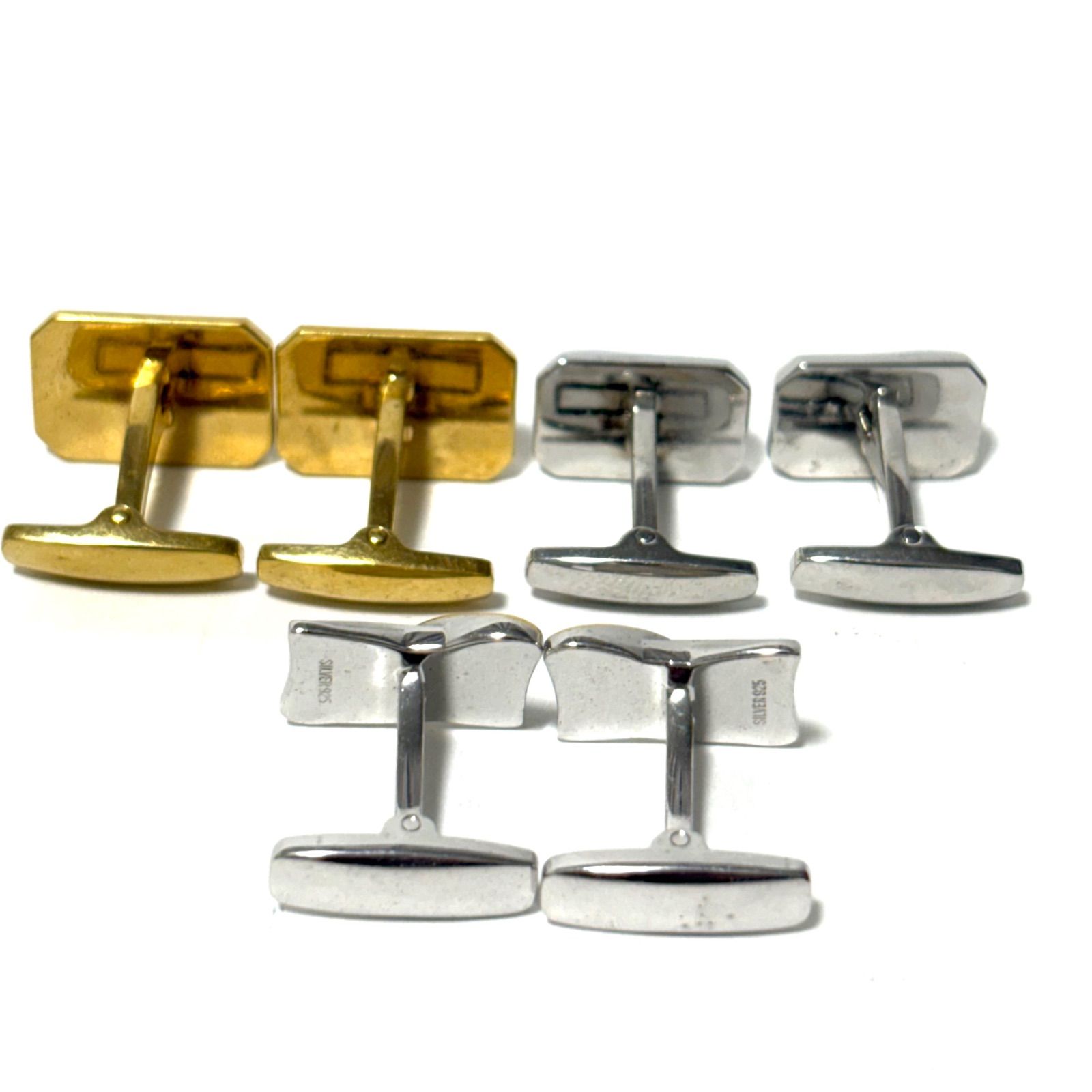 イヴサンローラン 3点セット カフリンクス カフス シルバー ゴールド