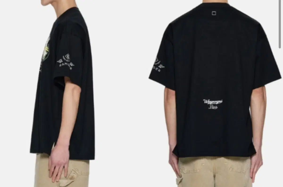 WOOYOUNGMI ウーヨンミ 25SS グラフィック 刺繍 バックロゴ Tシャツ 48