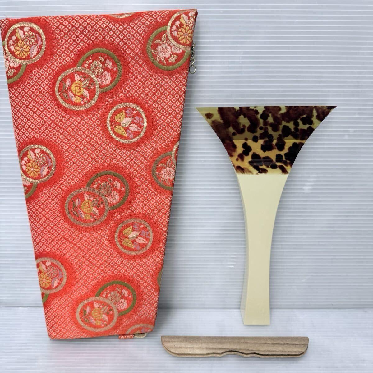 三味線用 べっ甲撥 地唄撥 津山撥 一枚甲 平き13.8cm バチ 撥 鼈甲