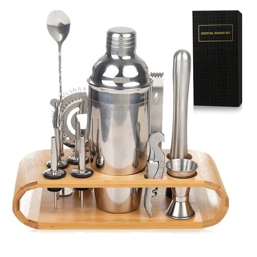 カクテルシェイカー 12点セット 550 ml 木製 バーテンダー道具 バーセット 3053 ae 72