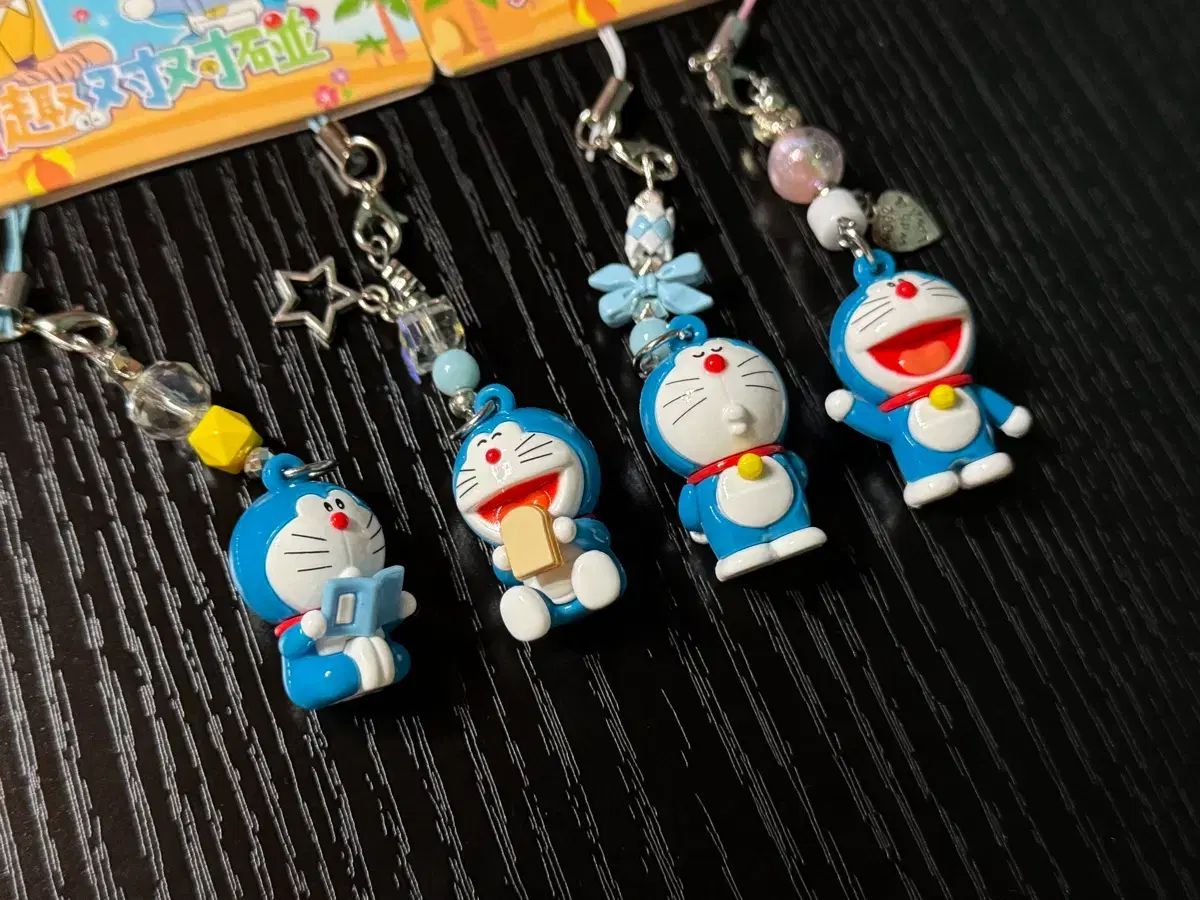 4匹まとめ ドラえもん キーホルダー フィギュア バッグホルダー