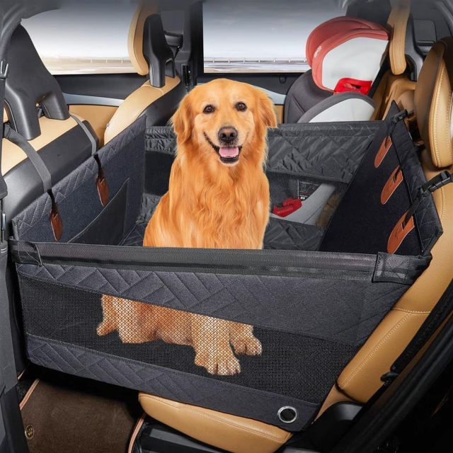 犬用品 SONGSONG 2重の安定設計 ペットドライブシート 犬 飛び出し防止 