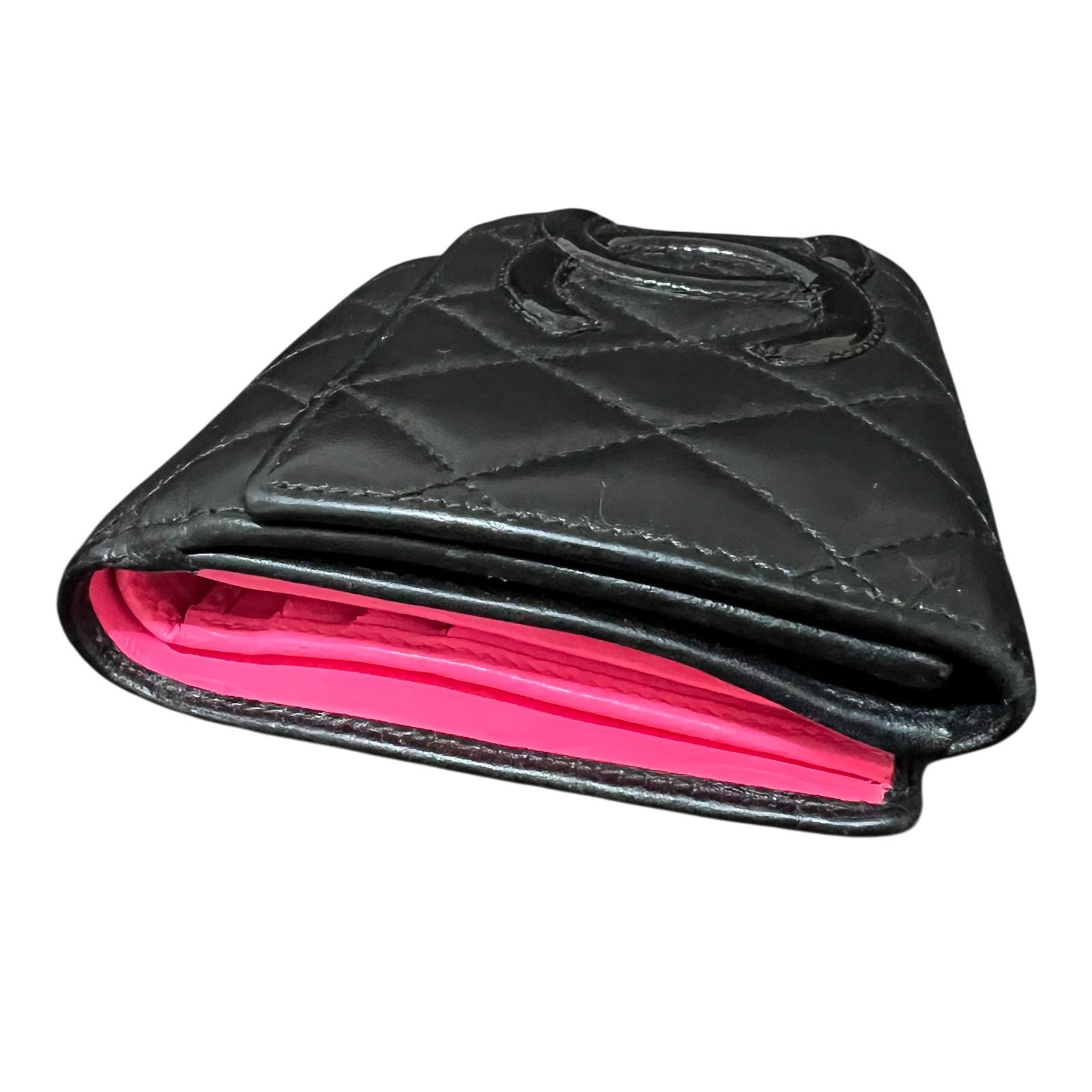 シャネル カンボンライン マトラッセ 二つ折り財布 CHANEL シャネル カンボンライン マトラッセ Wホック 二つ折り財布