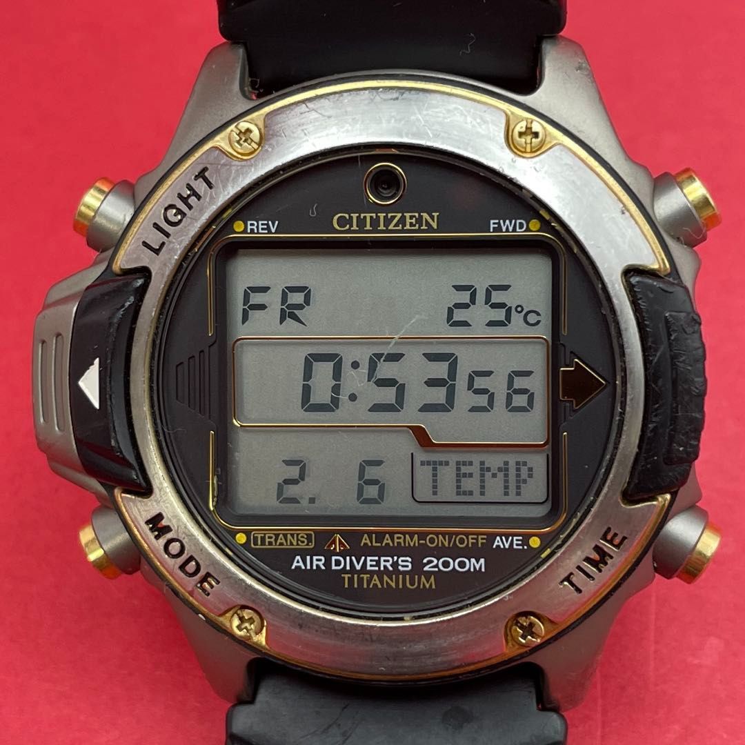 CITIZEN D202-Q00117 AIR DIVER'S 200m TITANIUM シチズン エア