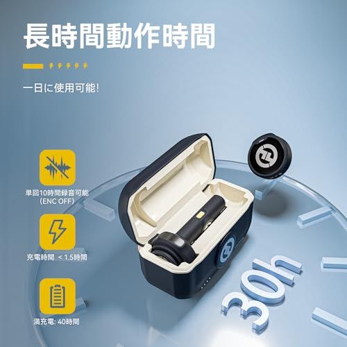 Hollyland Lark M2 ワイヤレスマイク-ピンマイク USB Type-C 軽量9g