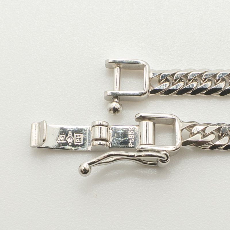 新品仕上げ中古】Pt850 プラチナ850 喜平ネックレス(6面カットダブル