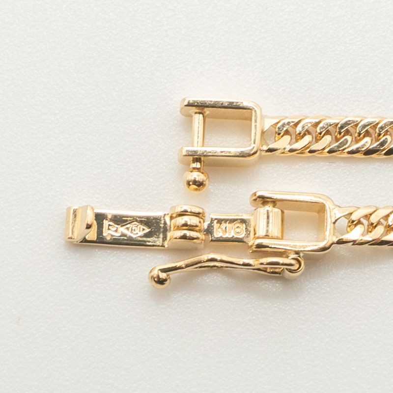 新品仕上げ中古】K18 18金 喜平ネックレス(6面カットダブル) 50cm/10g