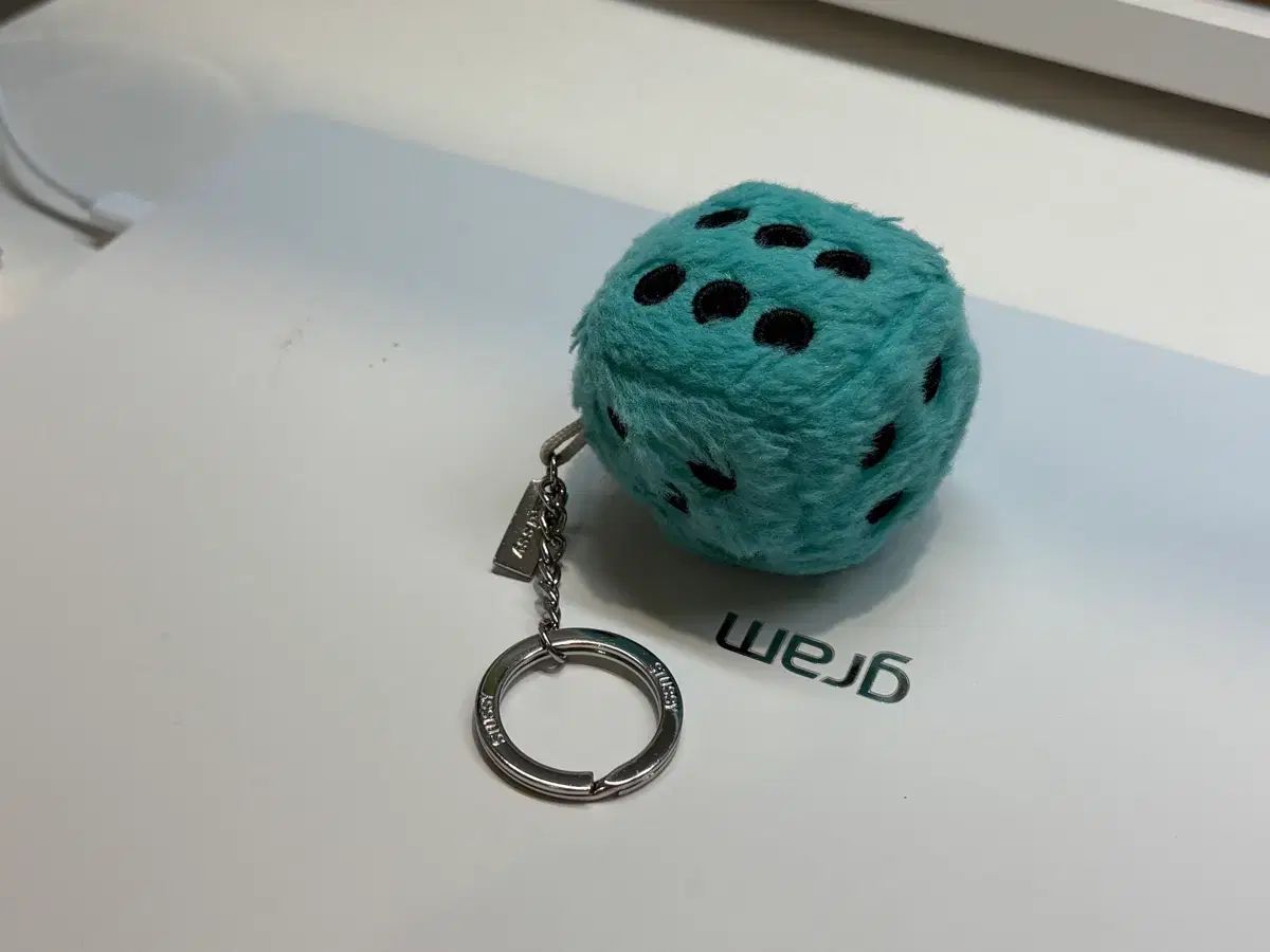 STUSSY FUZZY DICE KEYCHAIN キーホルダー ブルー 【公式通販】