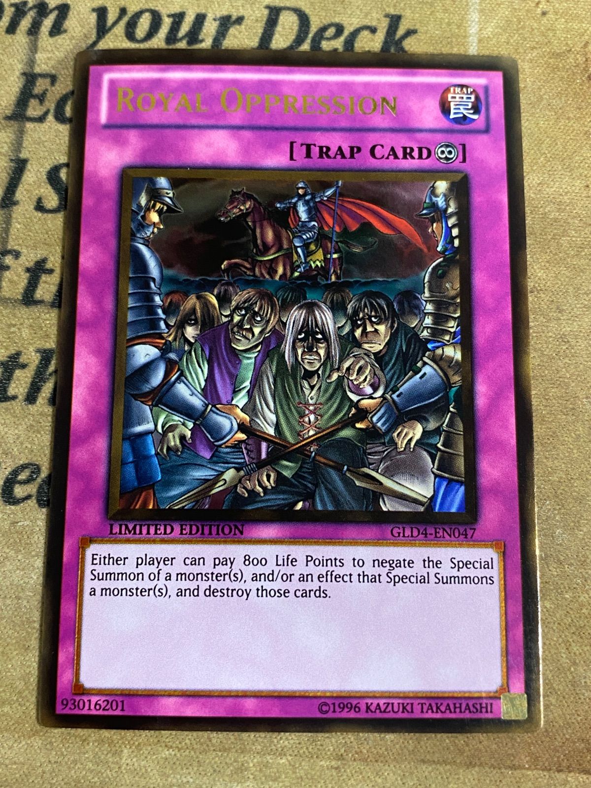 遊戯王 英語 王宮の弾圧 GLD4 ゴールド 1103 ゲートボール - メルカリ