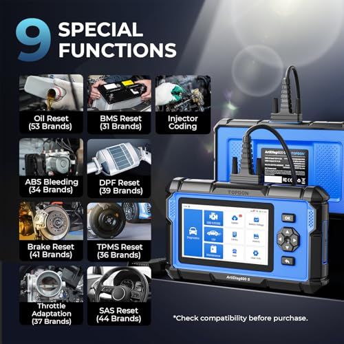 TOPDON AD 600 S OBD 2 診断機 ABS|SRS|AT|エンジン用故障診断機 9つのリセット機能 オイル|ブレーキ|BMS|SAS|DPF|TPMS|ETSリセット|ABSブリーディング|インジェクターコーディング 無料の生涯アッ cbfbd 241