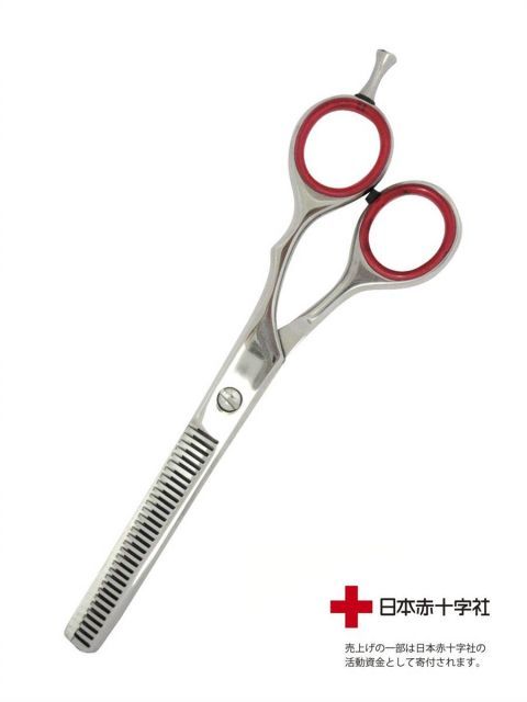 わんにゃんfactory ペット用トリミングシザー スキハサミ レッド スキ率約20~25% 犬 猫