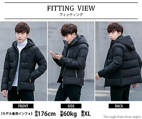 GmrvaMen ダウンジャケット ライトダウン メンズ ダウンコート ショート丈 中綿 ジャケット フード付き 防風 防寒着 軽量 アウター カジュアル 通勤 通学 おしゃれ 秋冬 冬服 冬物e 1 e 144 a 27