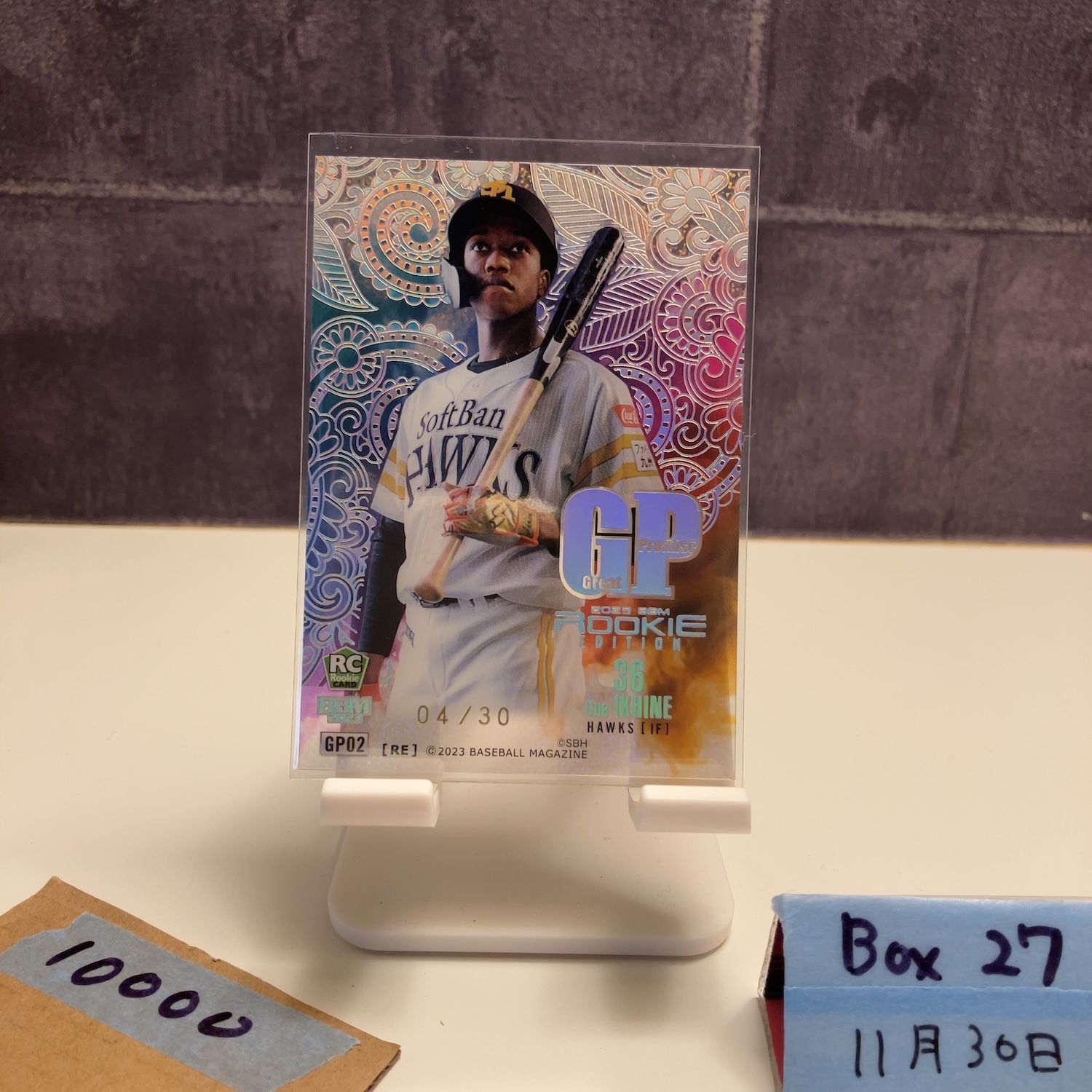 2025 BBM タリックインキネ Tarik Inkine 04 30 福岡ソフトバンクホークス GP Great Promise RC ルーキー Rookie カード