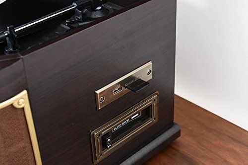  山善 YAMAZEN キュリオム マルチレコードプレーヤー リモコン付き CD|レコード|カセットテープ|AM FMラジオ|USB|SD MRP-M 100 CR DB p 4 c 2 e 23 b 9 その他 キッチン 食器