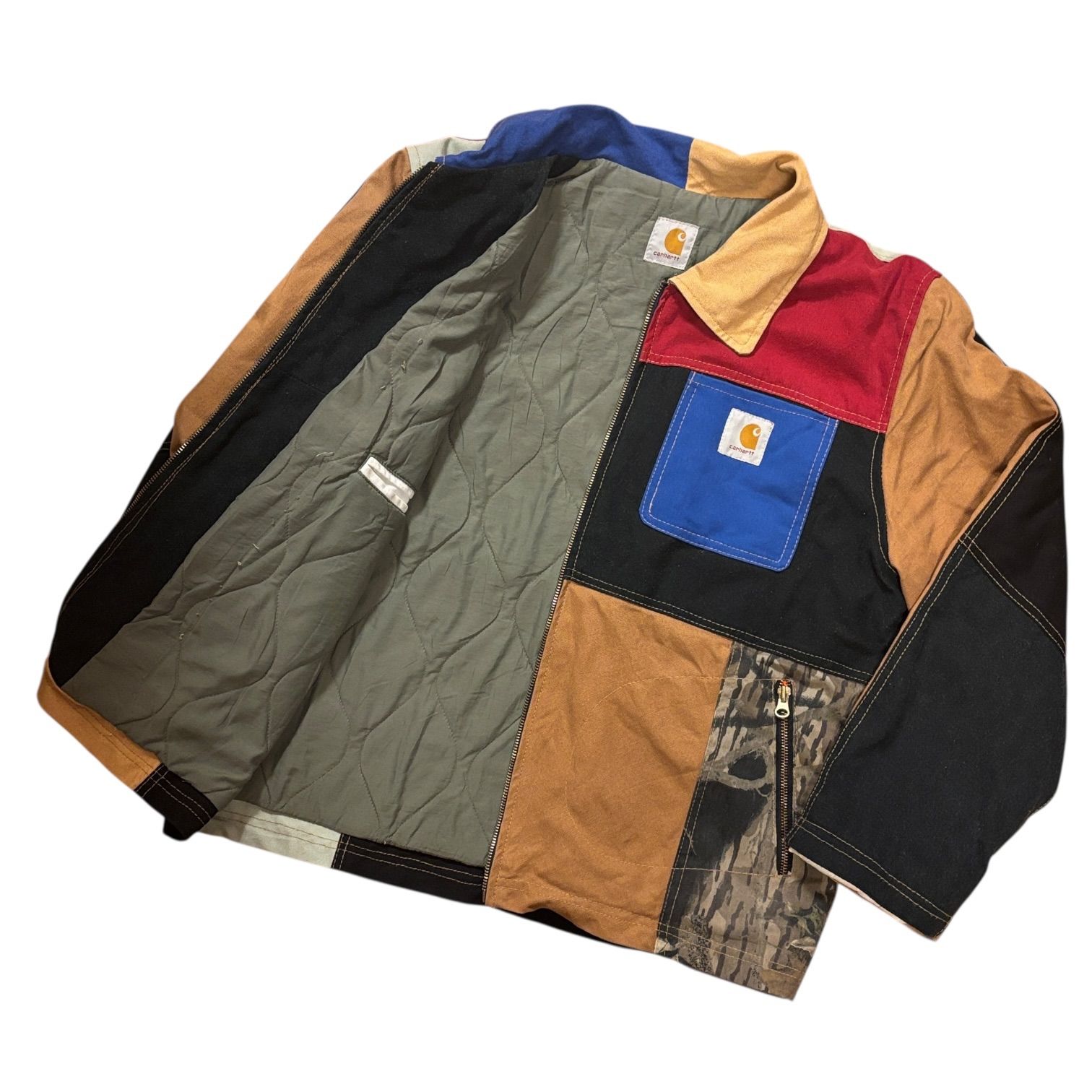 Carhartt カーハート リメイクジャケット マルチカラー ダック地