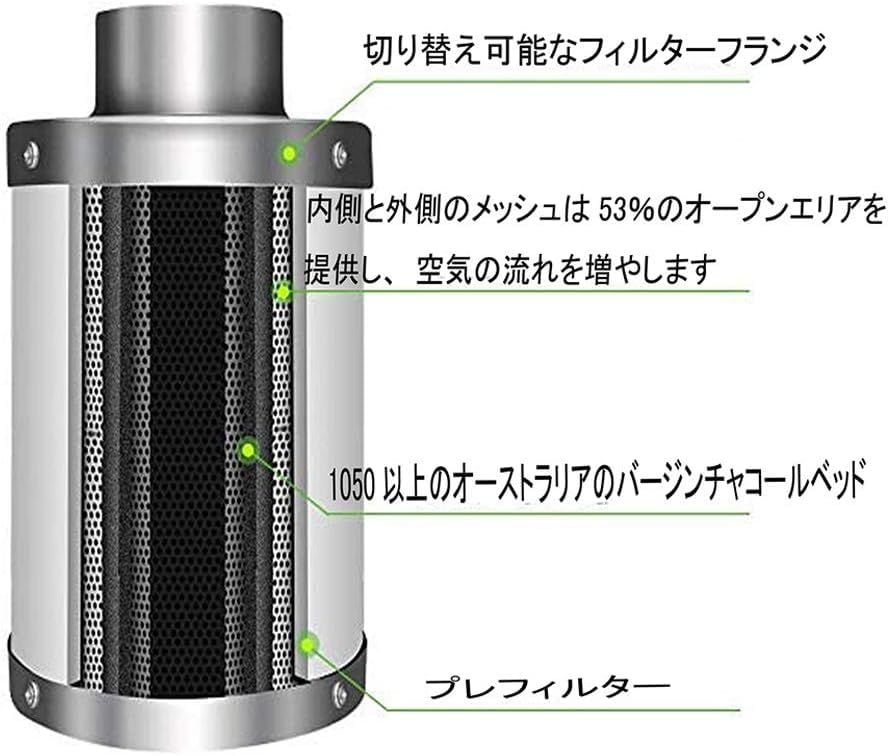  迅速に発送 空気カーボンフィルター 栽培 約10 cm インラインファンのプレフィルター 臭気制御 エアフィルタ 水耕栽培ハウスワー ボンフィルター 植物用活性炭 カーボン層厚35 mm 内径100 高さ245 55 db 796 b その他 キッチン 食器