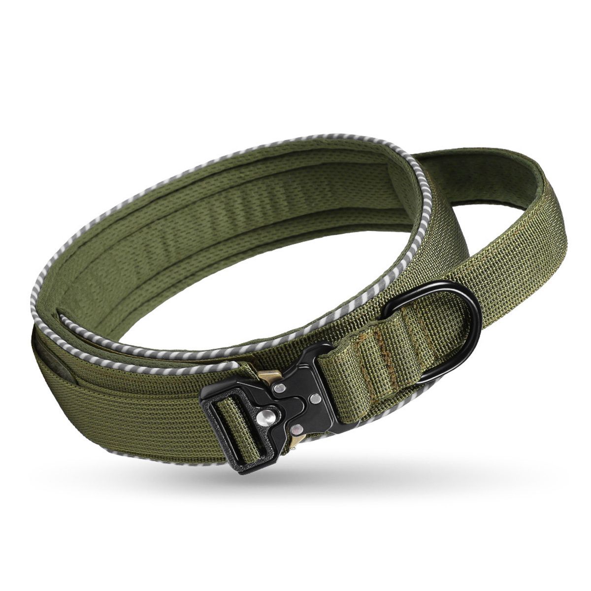 夜間も安心反射材】犬の首輪 中型犬～大型犬用 タクティカルカラー