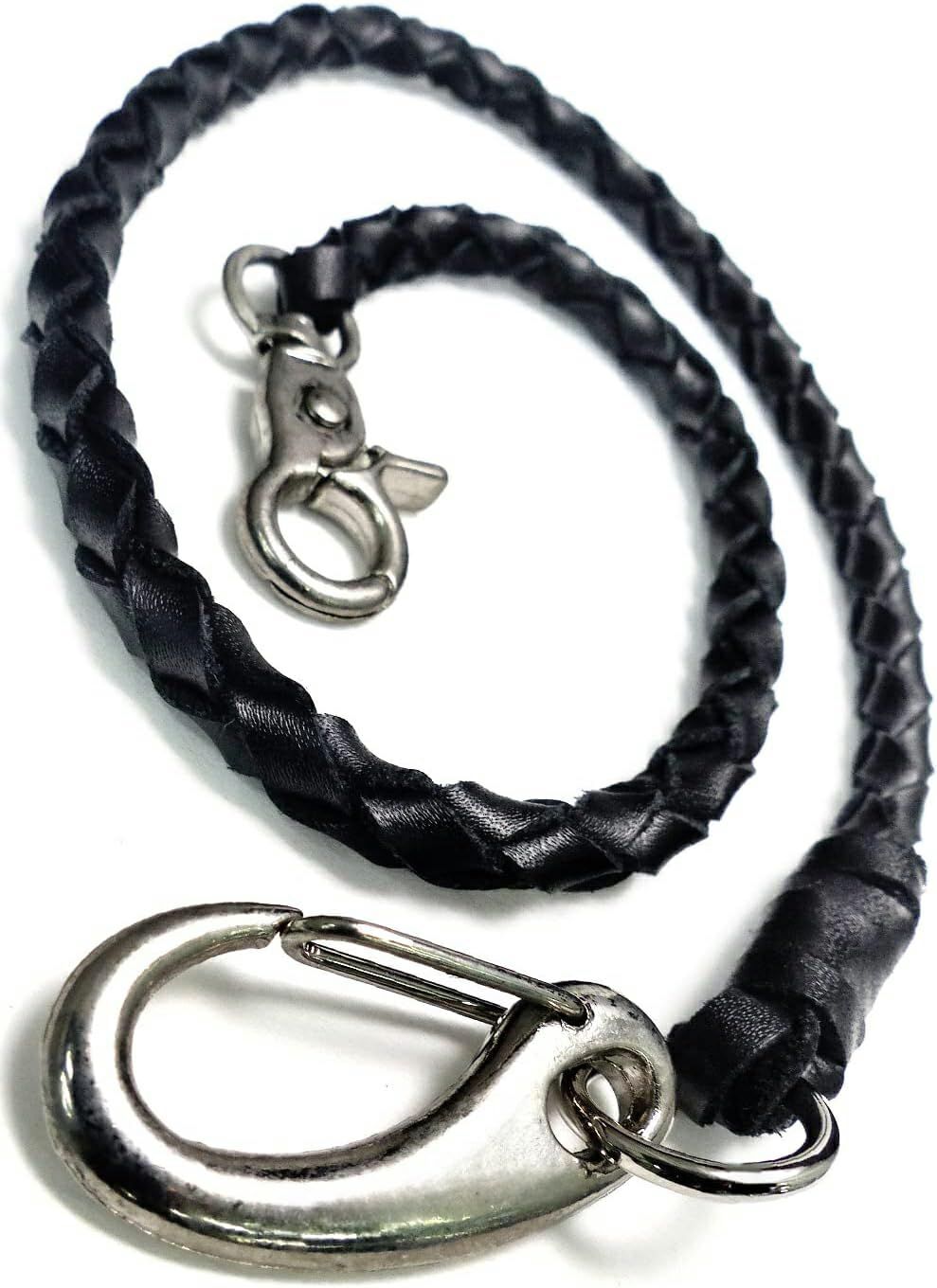 新着商品】レザー バイカー 財布 手編み 革 ウォレットコード