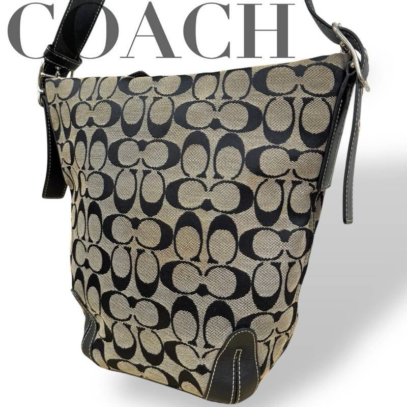 COACH コーチ☆ショルダーバッグ 肩掛け シグネチャー キャンバス