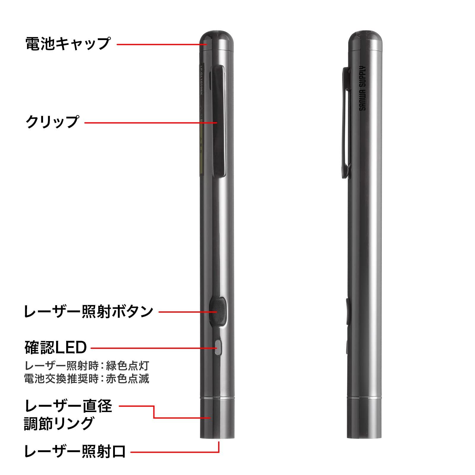 照射径可変グリーンレーザーポインター LP-