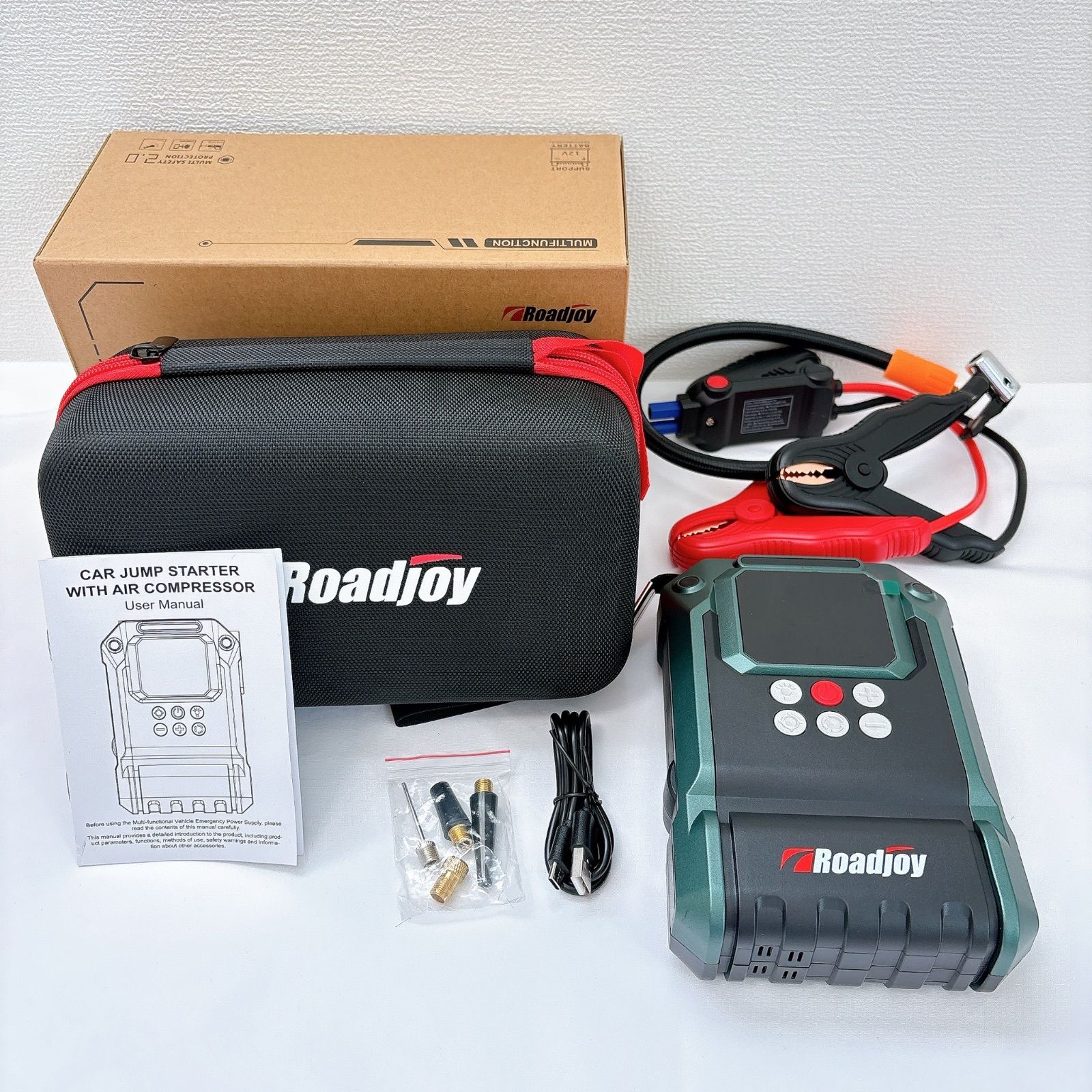 ジャンプスターター 電動空気入れ一体型 4000A 12V車対応 自動停止