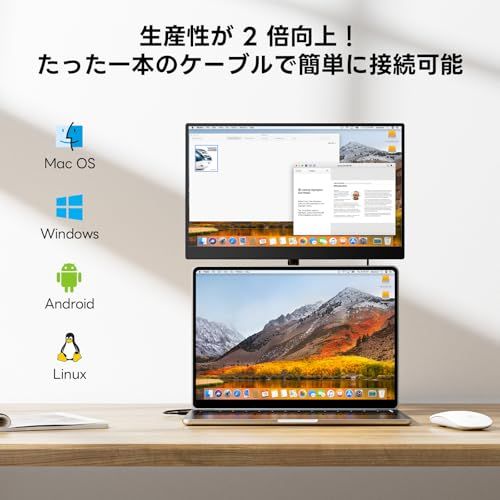  モバイルモニター 2026年モデル先行販売 Dopesplay 15.6インチ 磁気吸着スタンド付き ノートPC上設置対応 360°回転 薄型 軽量 1080 P FHD IPSポータブルディスプレイ USB Type-C|Mini HDMI接 06 ed 5 a 84 その他 キッチン 食器