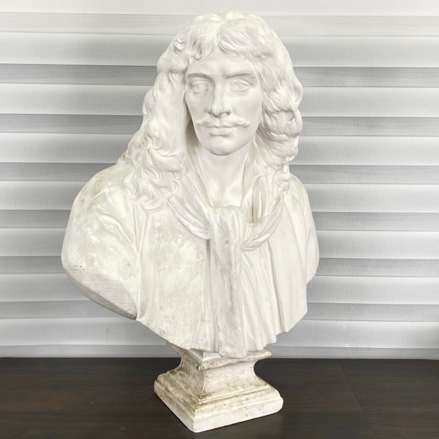 石膏像 ジャン＝バティスト・ポクラン 【】モリエール 胸像 美術 彫刻