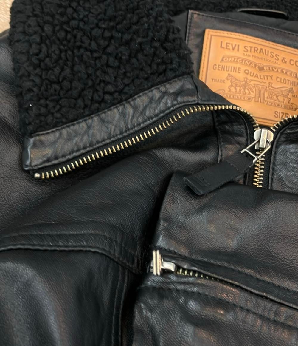 リーバイス レザージャケット ブルゾン 裏地キルティング ポリエステル